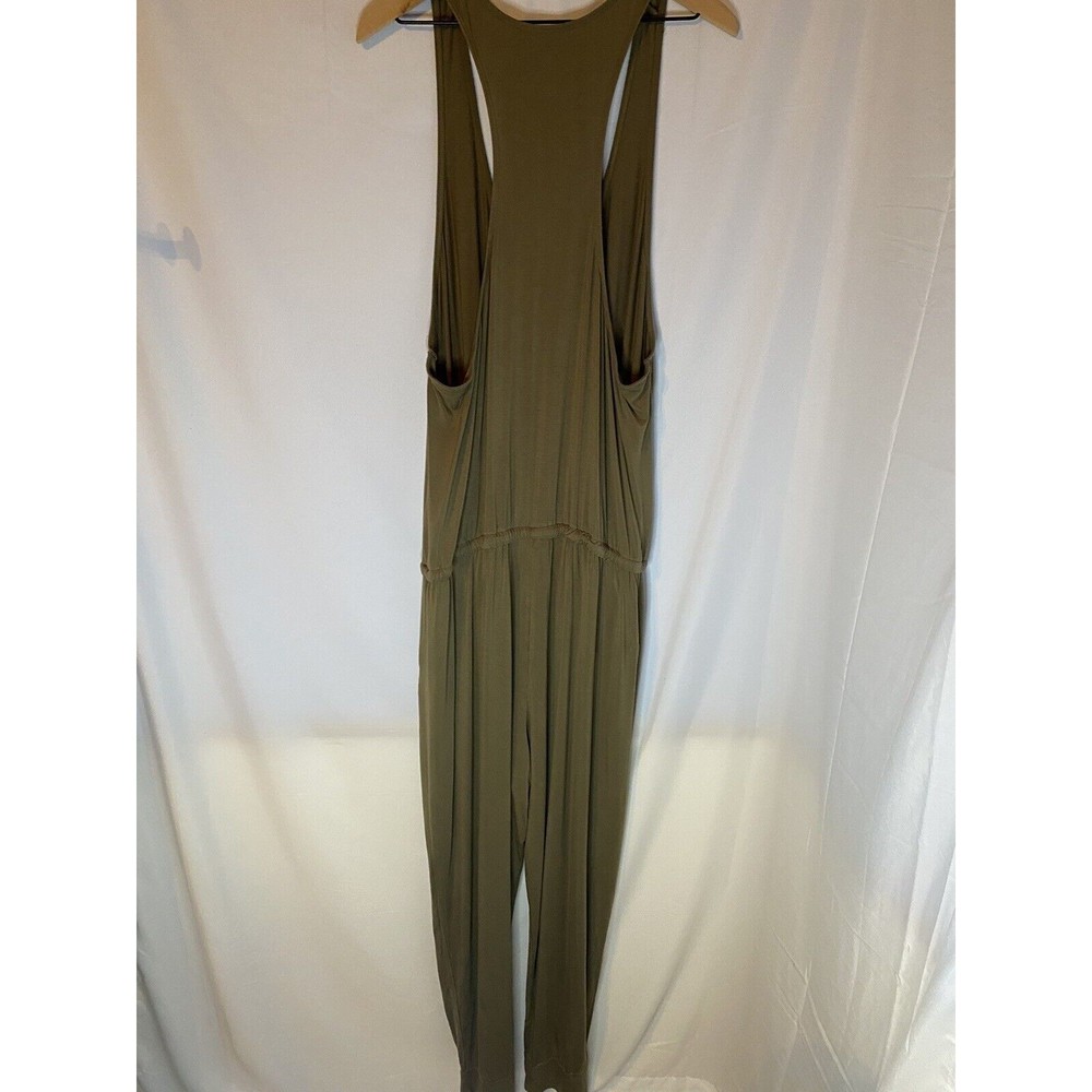 Aerie Tank Jumpsuit Jogger Leg Drawstring Olive Green Size XXL - Picture 2 of 3